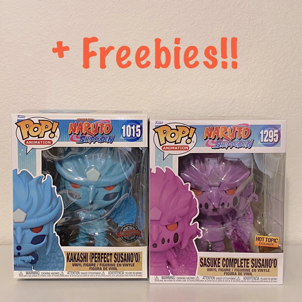 Sasuke Complete Susano’o & Kakashi Perfect Susano’o 6” Pop! Set [1015 & 1295]